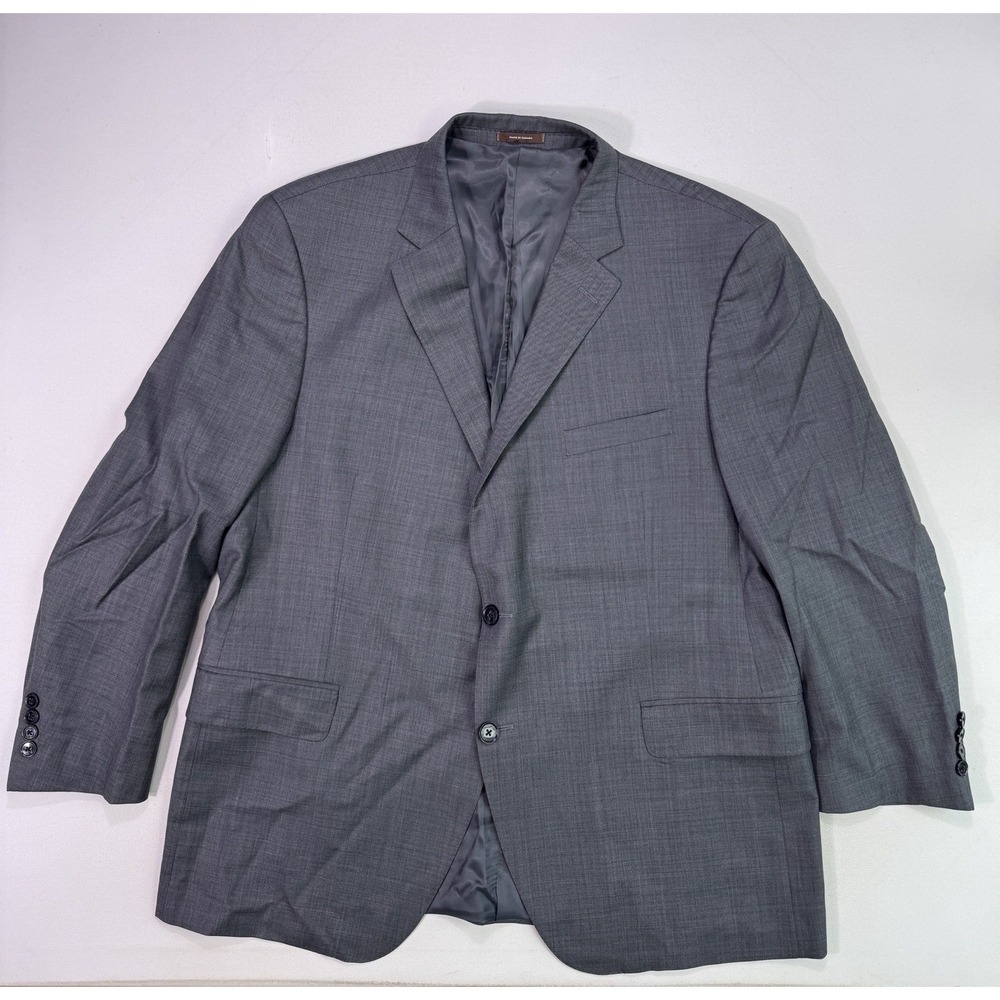 Peter Millar Mens 48R Grey Virgin Wool Blazer Sport Coat Jacket Business Formal